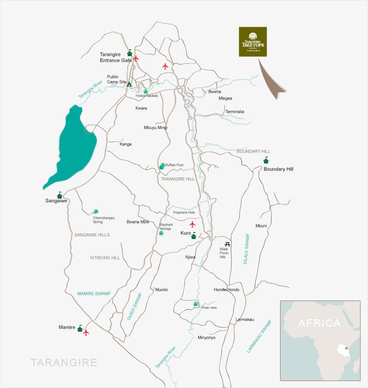tarangire map