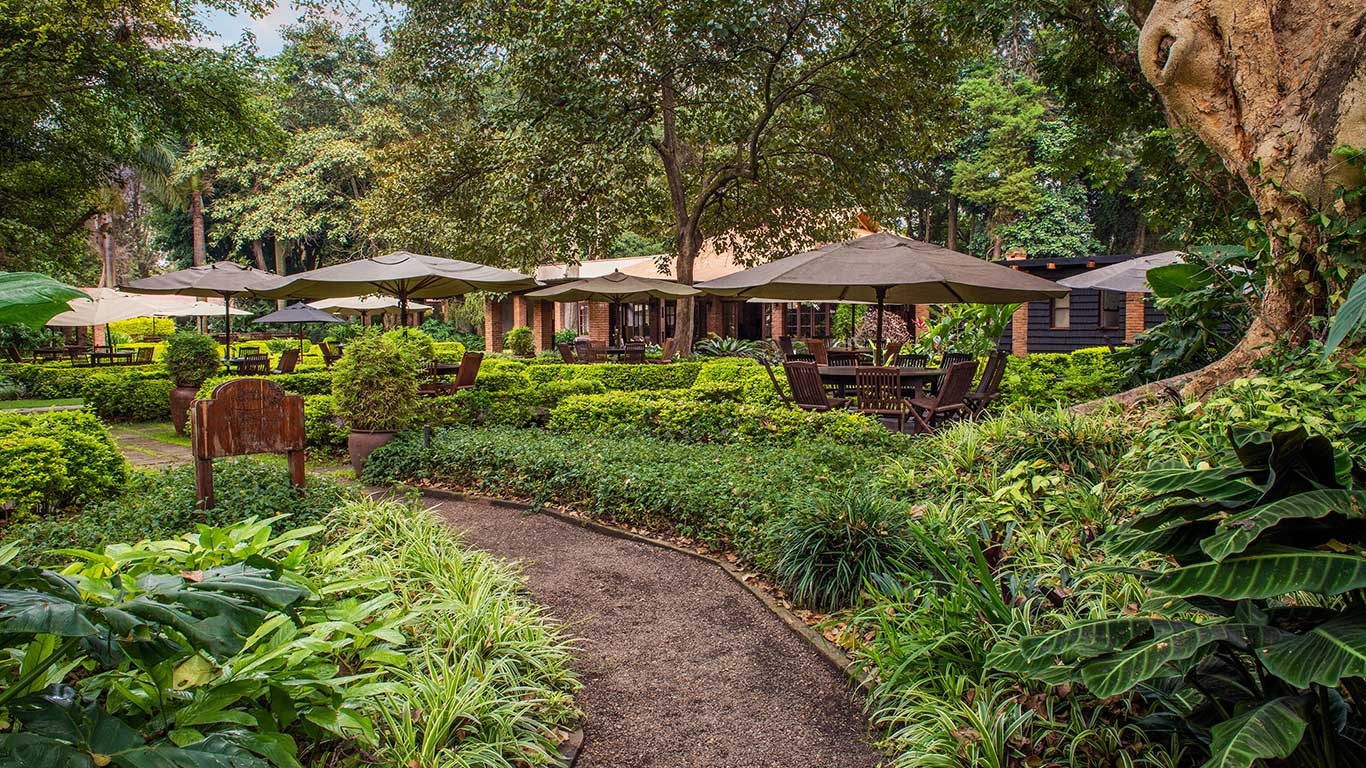 Arusha Coffee Lodge beautifully landscaped gardens