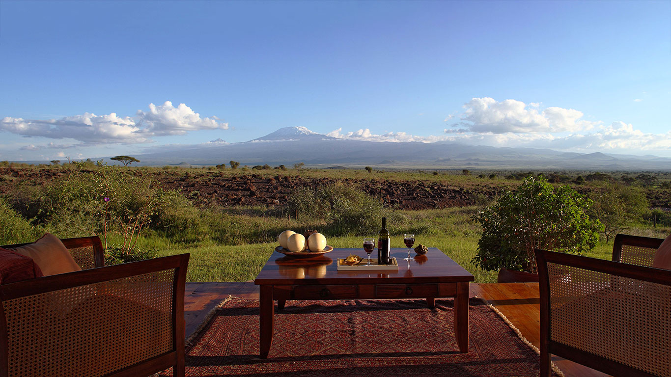 Tortilis Camp views over Mt Kilimanjaro