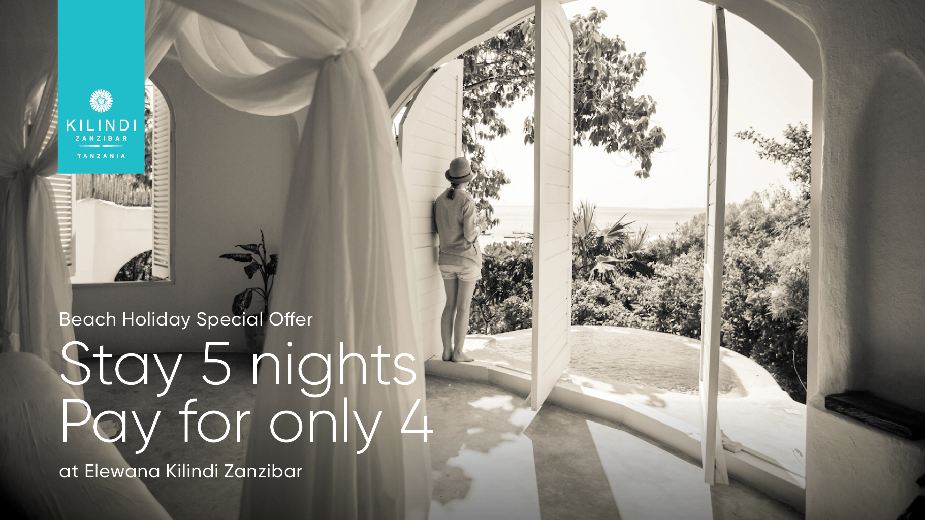 Kilindi Zanzibar Stay 5 nights Pay for only 4