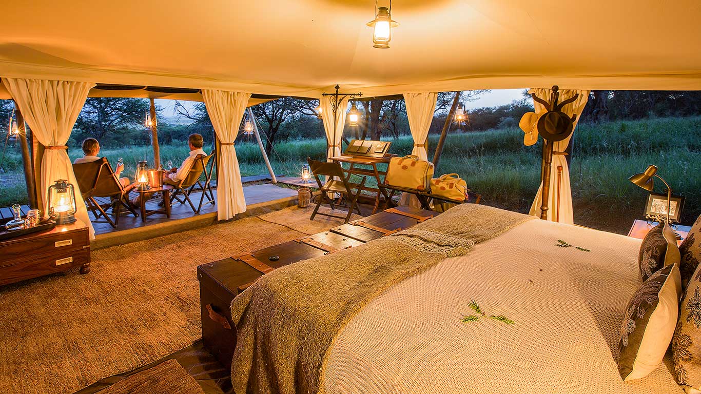 Serengeti Pioneer Camp safari tent interior